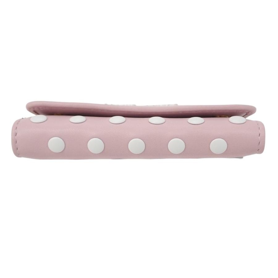 【新品未使用】MIU MIU ドットピンク キーケース miu miu（ミュウミュウ） ドット 6連キーケース レザー ピンク