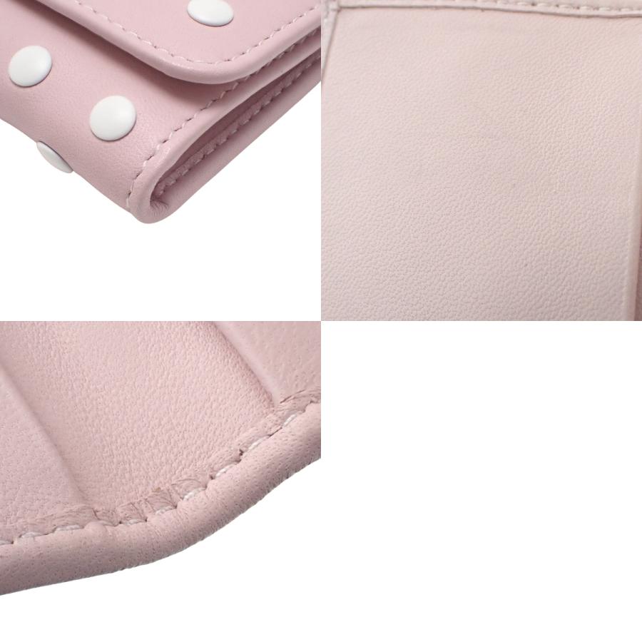 miu miu（ミュウミュウ） ドット 6連キーケース レザー ピンク