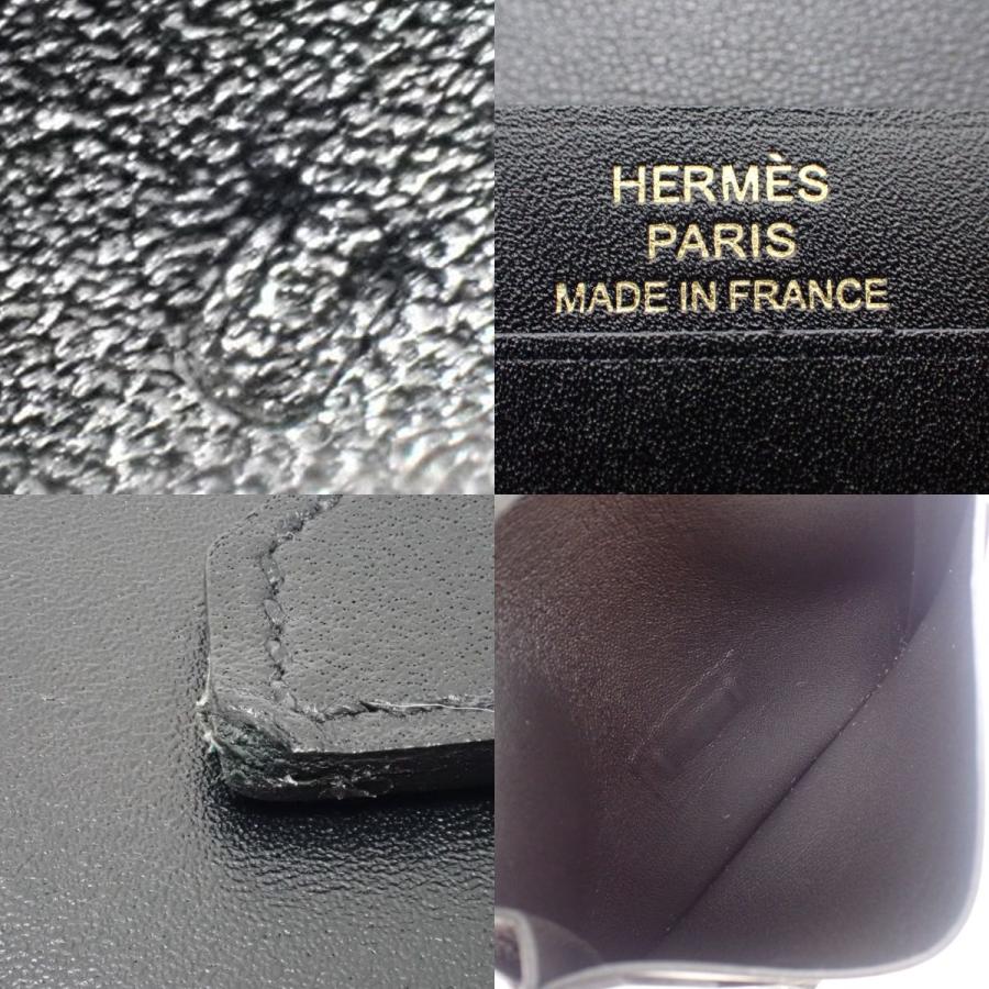 HERMES（エルメス） ベアンカードケース ブラック黒 タデラクト 
