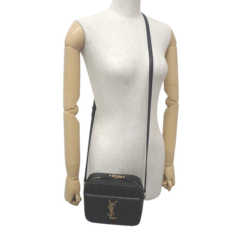サンローランパリ ヴィッキー カメラバッグ ショルダーバッグ YSL レザー ブラック黒 555052 40802175799【アラモード ...