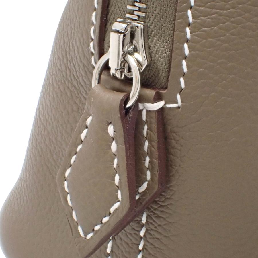 美品 エルメス ヴェスパ グレージュ ムートン ブラウン シルバー金具 手袋 HERMES（エルメス） ボリード1923 ミニ エトゥープ グレージュ エバー