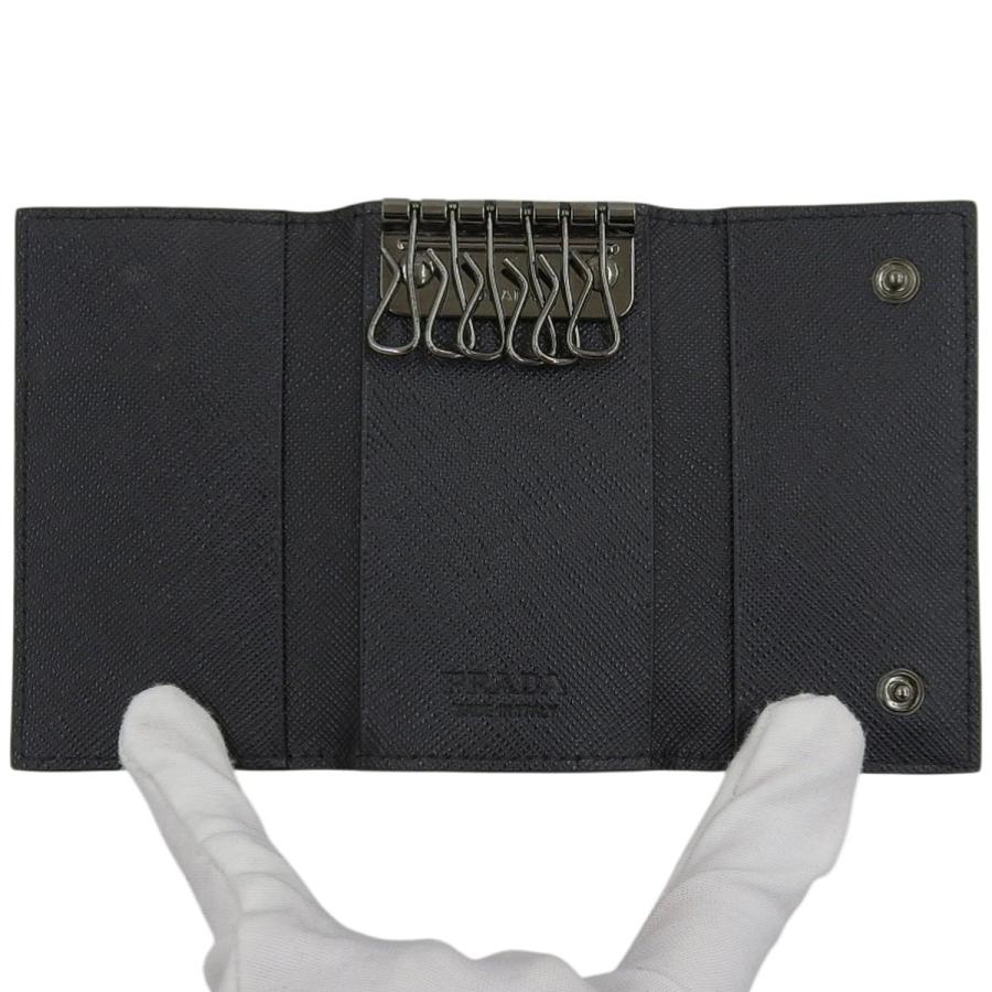 PRADA（プラダ） 6連 キーケース 六連 小物 サフィアーノレザー NERO