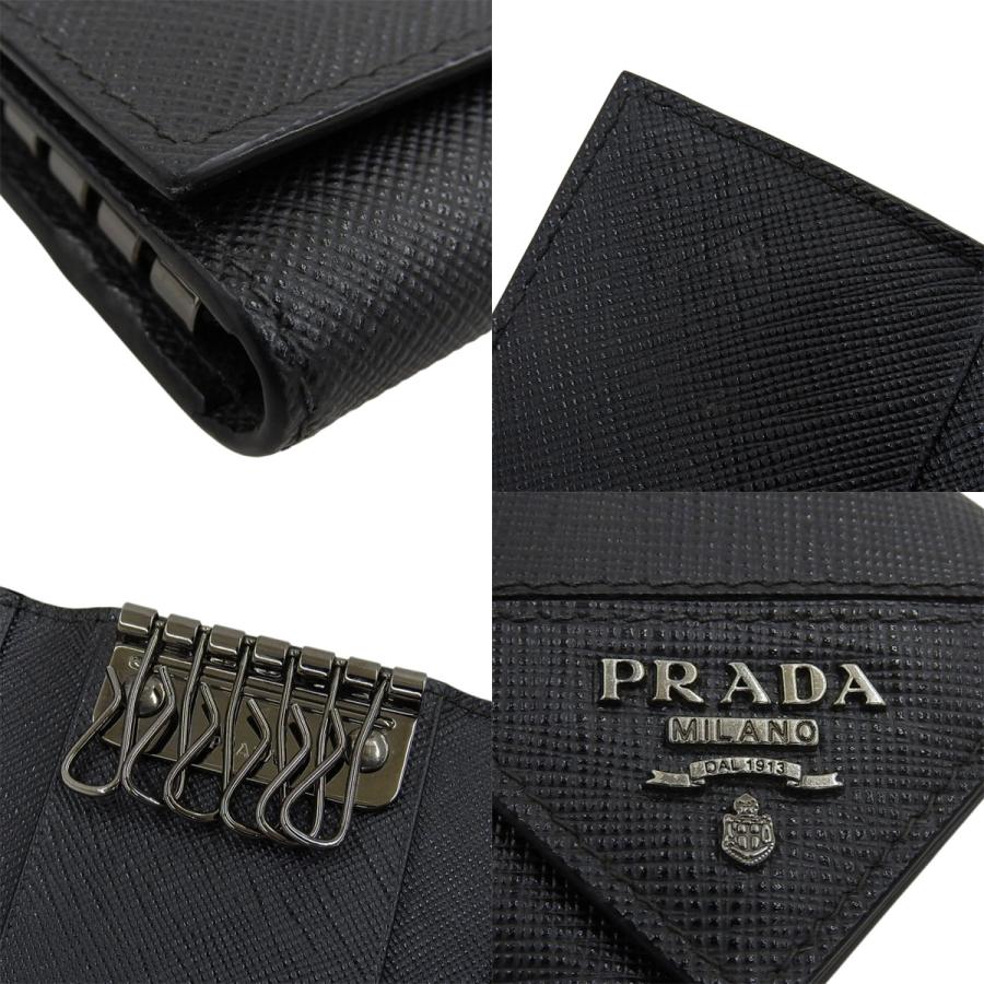 PRADA（プラダ） 6連 キーケース 六連 小物 サフィアーノレザー NERO