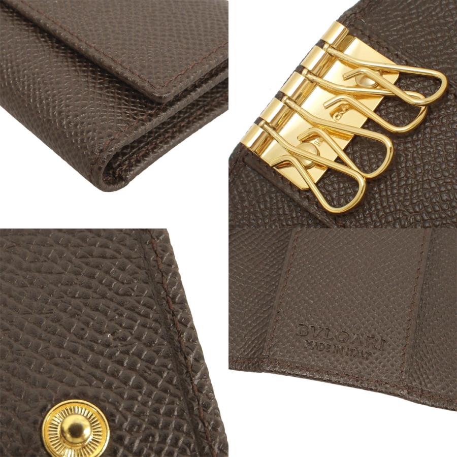 BVLGARI(ブルガリ) クラシコ CLASSICO 4連キーケース キーケース/キーリング 四連キーケース 小物 グレインレザー ブラウン茶 ゴールド金具 25750 メンズ 40802175942【中古】【アラモード】 BVLGARI（ブルガリ） 【中古】BVLGARI キーケース 6連【ほぼ新品