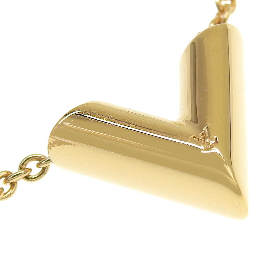 【美品/袋付き】LOUIS VUITTON エッセンシャルV ネックレス M61083 ゴールド GP ヴィトン アクセ LOUIS VUITTON（ルイ・ヴィトン） ヴィトン ネックレス エセンシャルV