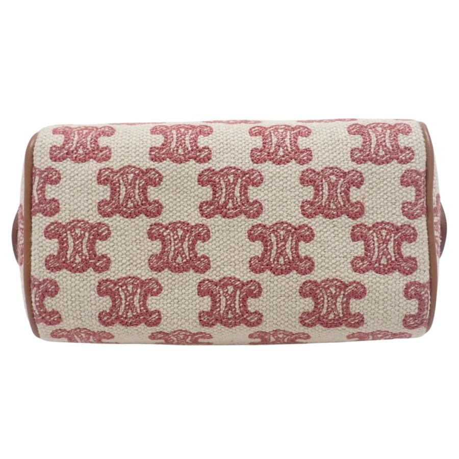 CELINE(セリーヌ) マカダム ミニボストンバッグ ショルダー キャンバス ベージュ ブラウン茶 レッド 赤 40802176136【アラモード】 | CELINE | 04