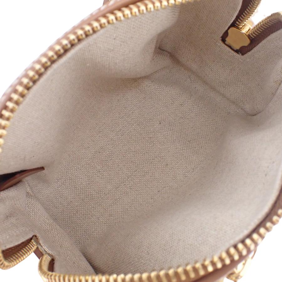 CELINE(セリーヌ) マカダム ミニボストンバッグ ショルダー キャンバス ベージュ ブラウン茶 レッド 赤 40802176136【アラモード】 | CELINE | 05