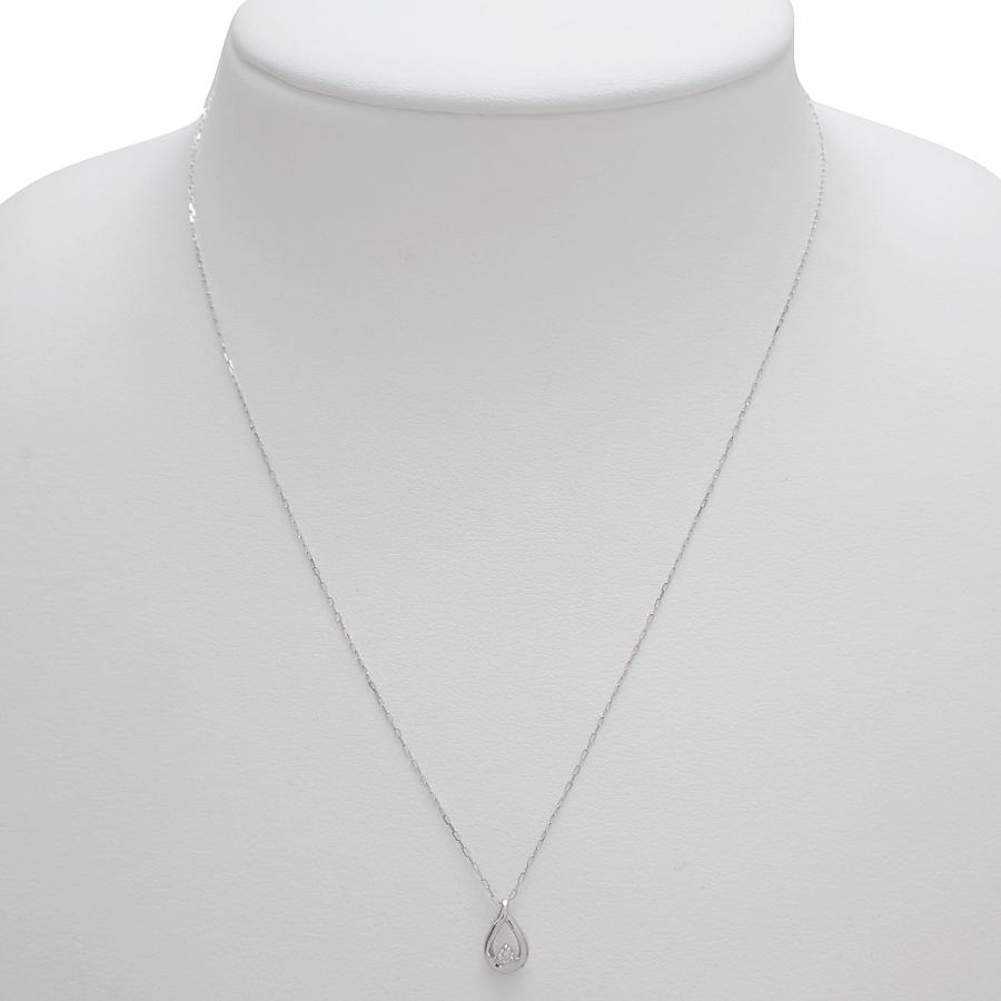 4℃(ヨンドシー) ネックレス ダイヤモンド ホワイトゴールド K10WG 1.1g アクセサリー 1PD ティアドロップ 雫 40802176403【アラモード】 |  | 02
