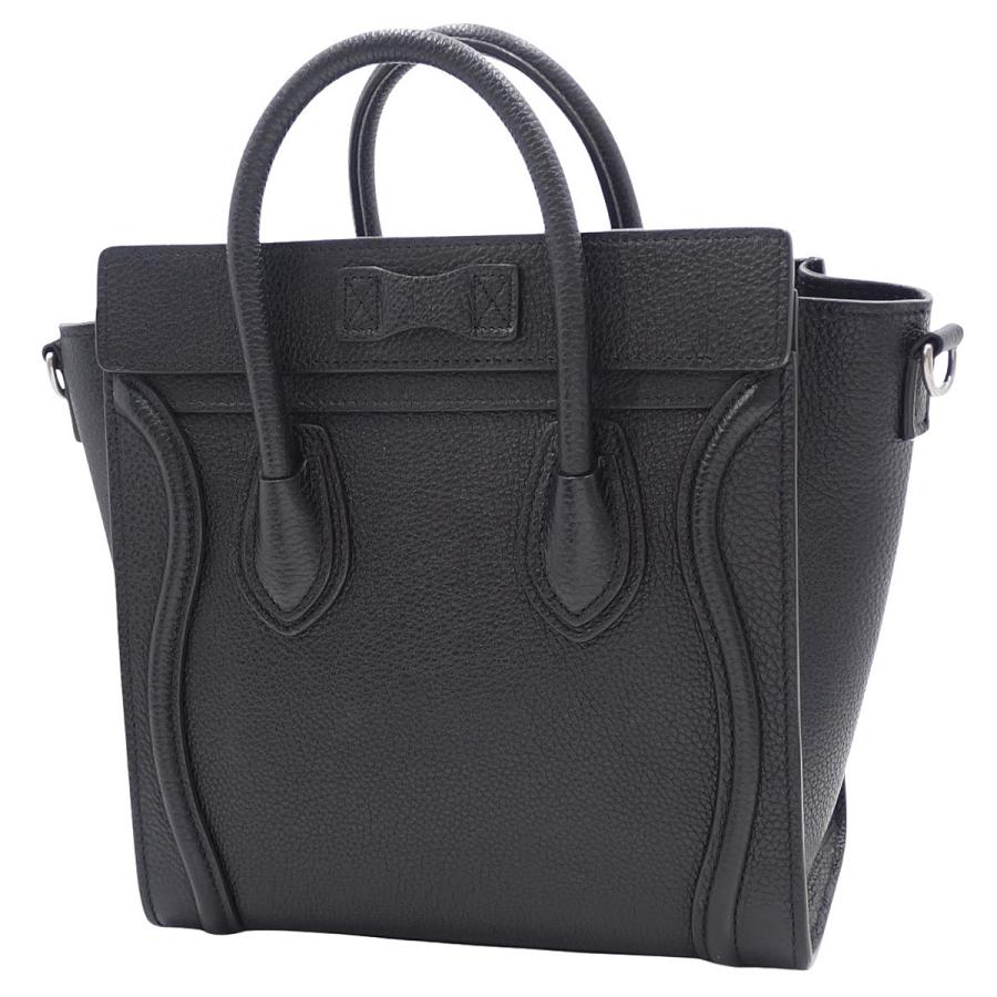 CELINE(セリーヌ) ラゲージ ナノショッパー ハンドバッグ 肩掛け ショルダー 2WAY レザー ブラック 40802177131【アラモード】 | CELINE | 01