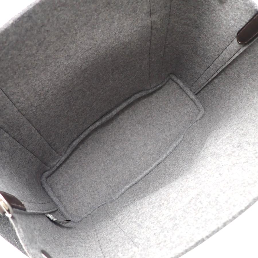 HERMES（エルメス） サックドパンサージュ グルーム グレー ブラウン茶 