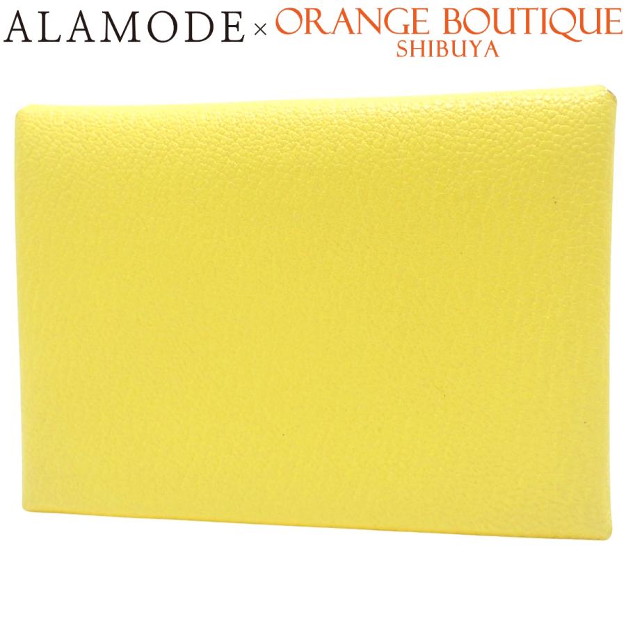 HERMES（エルメス） カルヴィ デュオ ライム イエロー黄 シェーブル