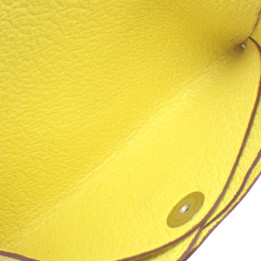 HERMES（エルメス） カルヴィ デュオ ライム イエロー黄 シェーブル