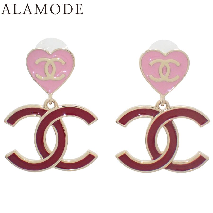CHANEL レッドココマーク　ピアス CHANEL（シャネル） ココマーク ピアス ABE035 メタル(GP) スイング