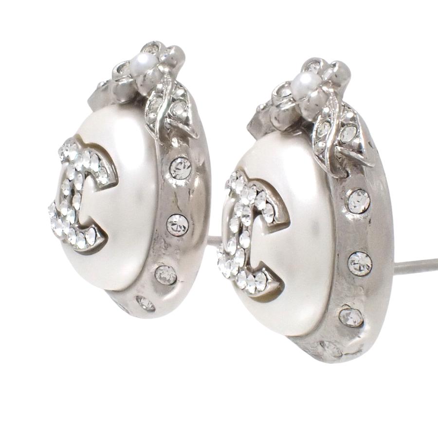 CHANEL（シャネル） ココマーク ラインストーン パール ピアス メタル