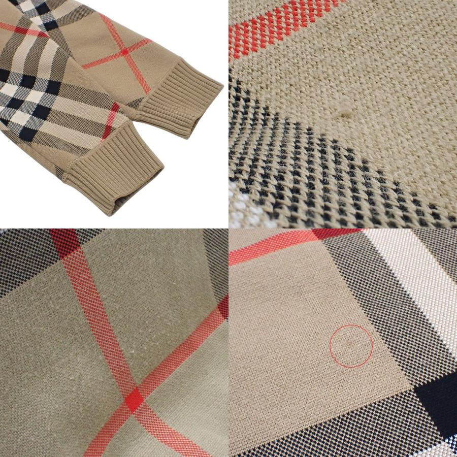 BURBERRY バーバリー ノバチェック ジップアップニット ベージュ L BURBERRY（バーバリー） ノバチェック ニット セーター XS