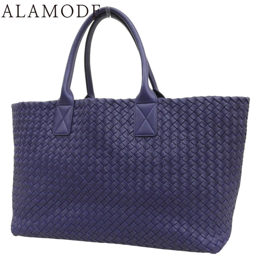 BOTTEGA VENETA(ボッテガ・ヴェネタ) イントレチャート カバMM トートバッグ レザー パープル紫 115664 メンズ 40802178668【アラモード】 | 