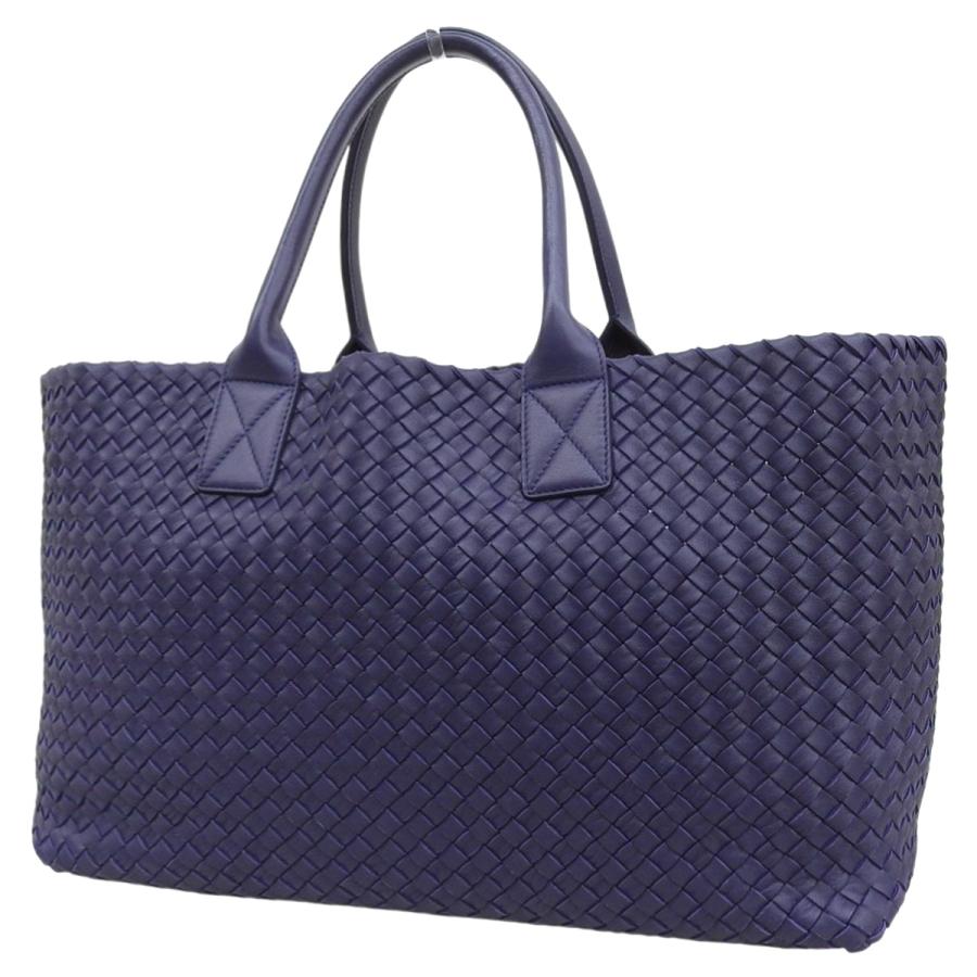 BOTTEGA VENETA ネイビー トートバッグ BOTTEGA VENETA(ボッテガ・ヴェネタ) イントレチャート カバMM トート