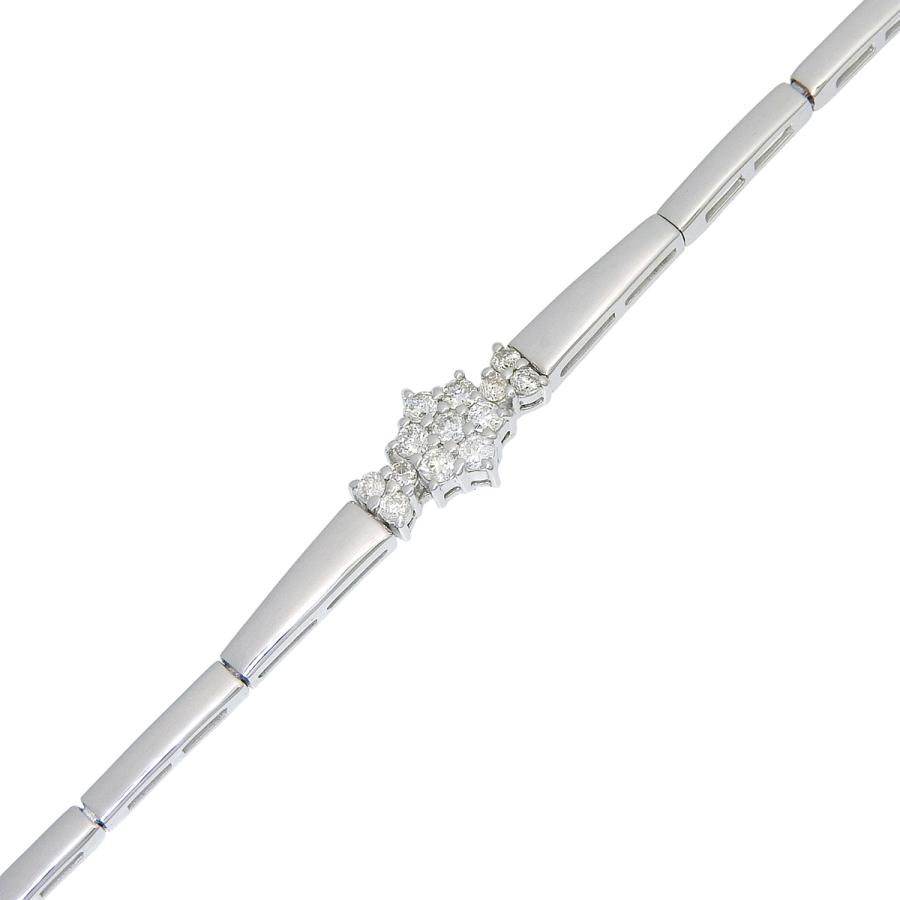 D0.20 ダイヤモンドブレスレット ホワイトゴールド K18WG 6.3g レディース 40802179605【中古】【アラモード】_2