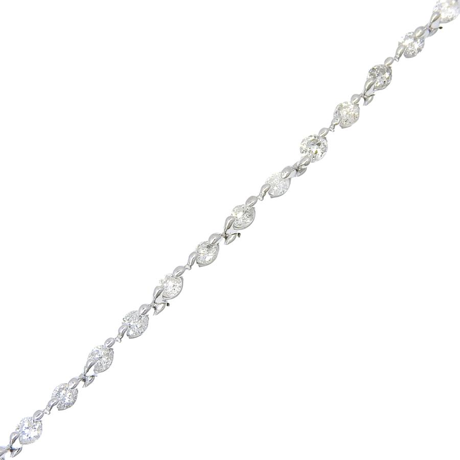 D1.10 ダイヤモンドテニスブレスレット ホワイトゴールド K18WG 5.3g レディース 40802179658【中古】【アラモード】_2