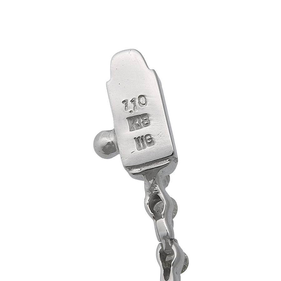 D1.10 ダイヤモンドテニスブレスレット ホワイトゴールド K18WG 5.3g レディース 40802179658【中古】【アラモード】_4