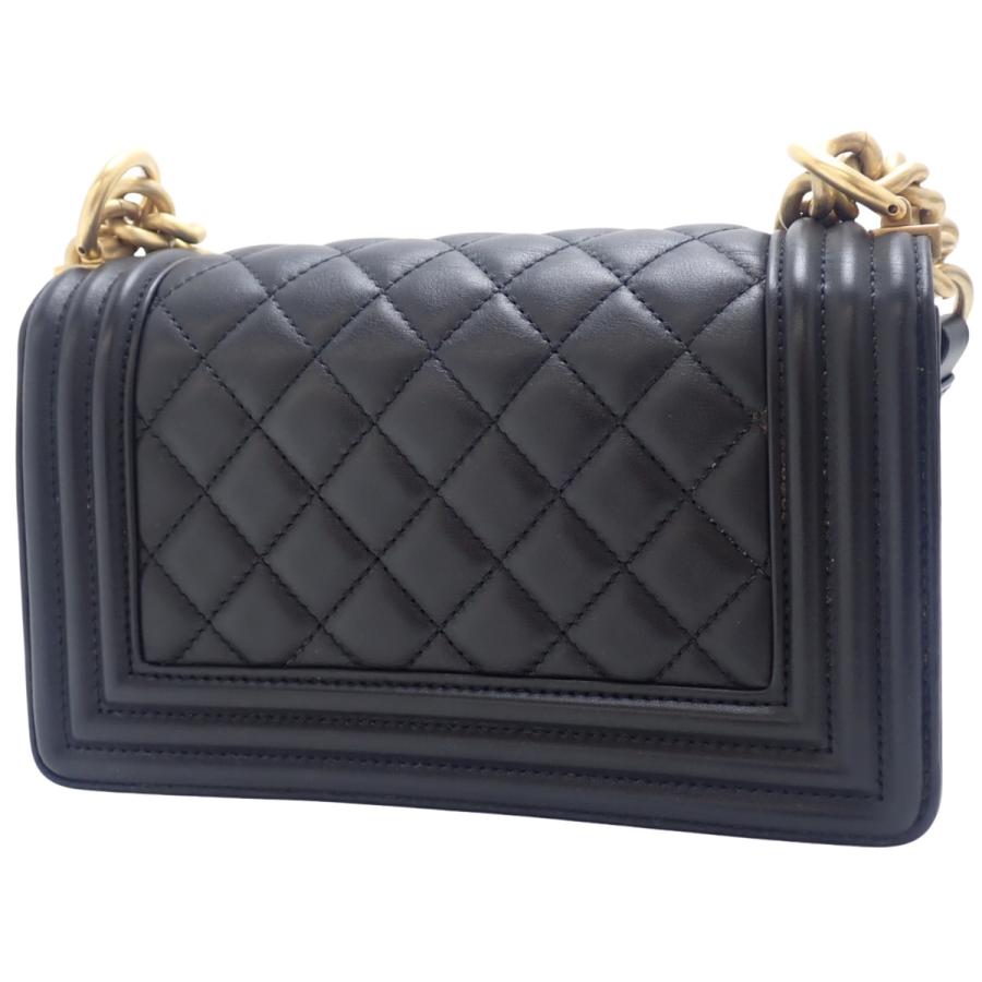 シャネル　ボーイシャネル　ラムスキン　ココマーク　ブラック　コンパクト CHANEL（シャネル） ボーイシャネル ココマーク チェーン ショルダー