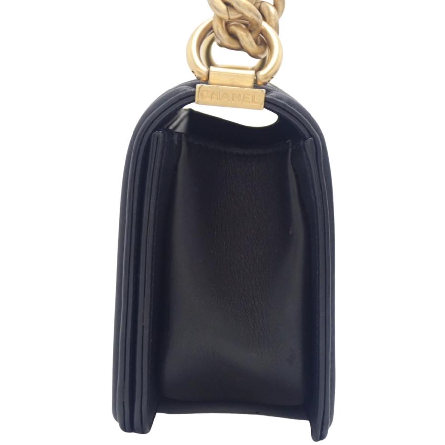シャネル　ボーイシャネル　ラムスキン　ココマーク　ブラック　コンパクト CHANEL（シャネル） ボーイシャネル ココマーク チェーン ショルダー