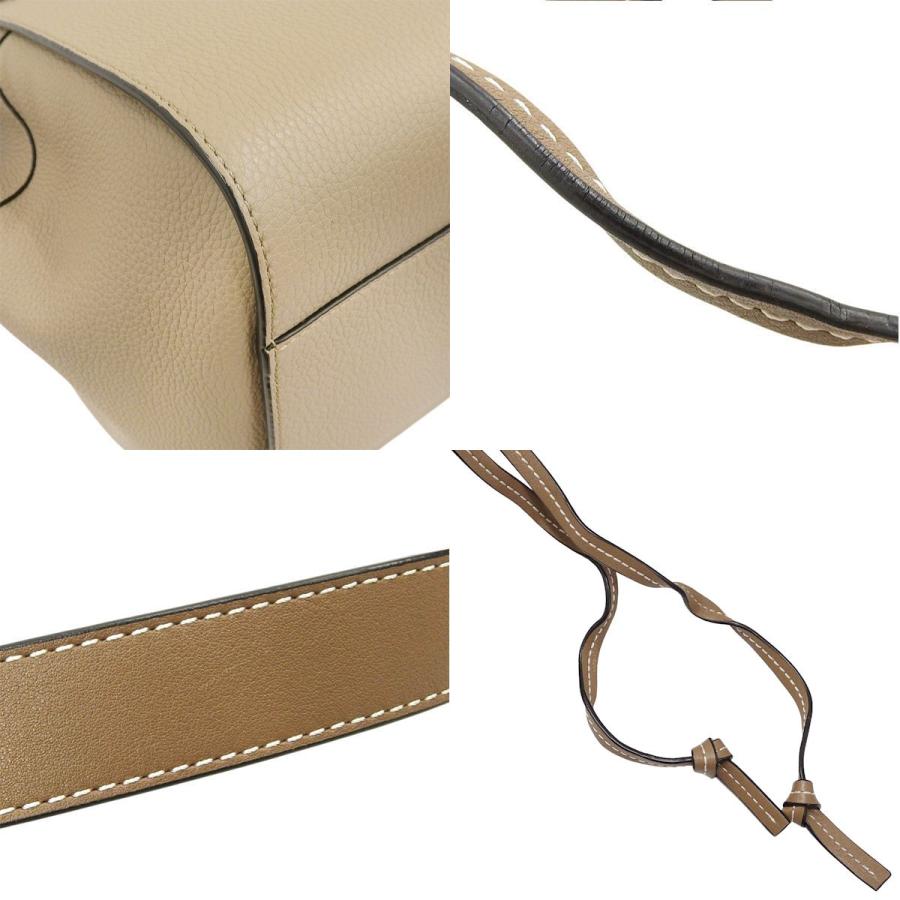 LOEWE(ロエベ) ハンモック ドローストリング スモール ショルダー カーフ ベージュ ブラウン茶 A538V07X15 40802181638【アラモード】の画像