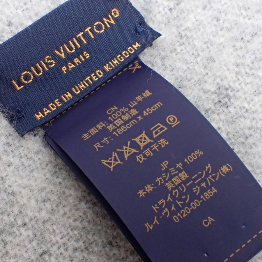 【美品】ルイヴィトン LVスプリット　カシミヤマフラーLOUIS VUITTON LOUIS VUITTON（ルイ・ヴィトン） モノグラム マフラー LV スプリット