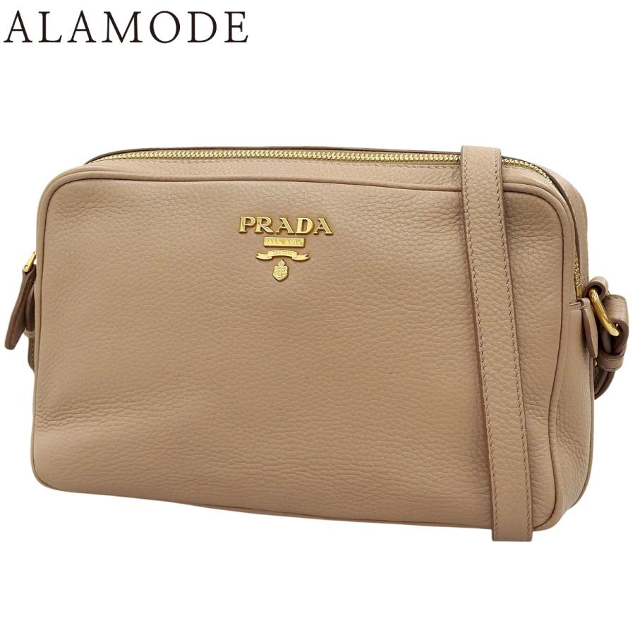 PRADA（プラダ） ショルダーバッグ 肩掛け 斜め掛け レザー ベージュ