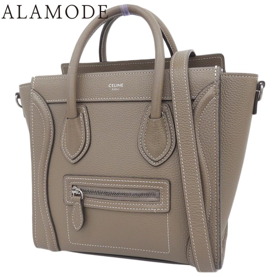 CELINE（セリーヌ） ラゲージ ナノショッパー ハンドバッグ ドラムド 