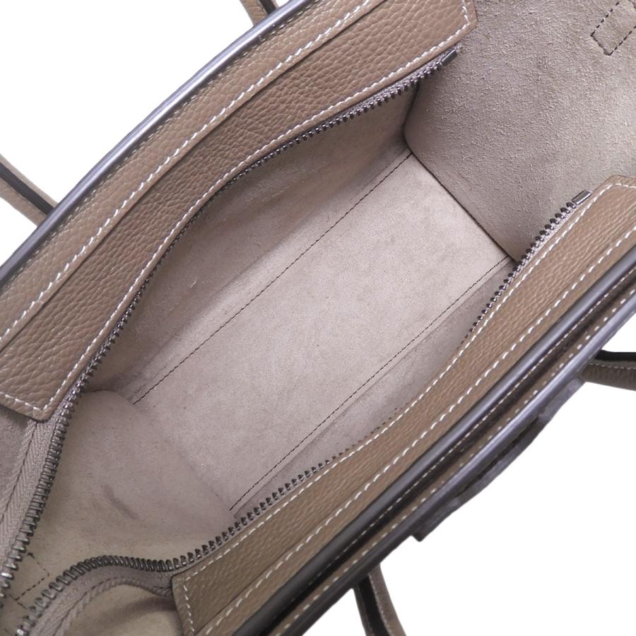 CELINE（セリーヌ） ラゲージ ナノショッパー ハンドバッグ ドラムド 