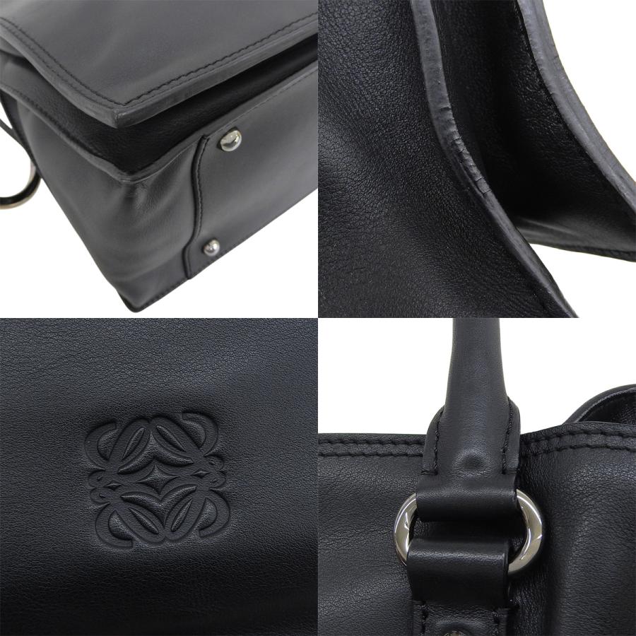 LOEWE（ロエベ） アナグラム フラメンコ ハンドバッグ レザー ブラック