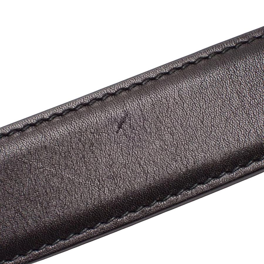 GUCCI(グッチ) マイクログッチ ベルト ベルト ファッション小物 85・34 レザー ブラック黒 シルバー金具 メンズ 40802184800【中古】【アラモード】 GUCCI（グッチ） マイクログッチ ベルト 小物 85・34 レザー ブラック