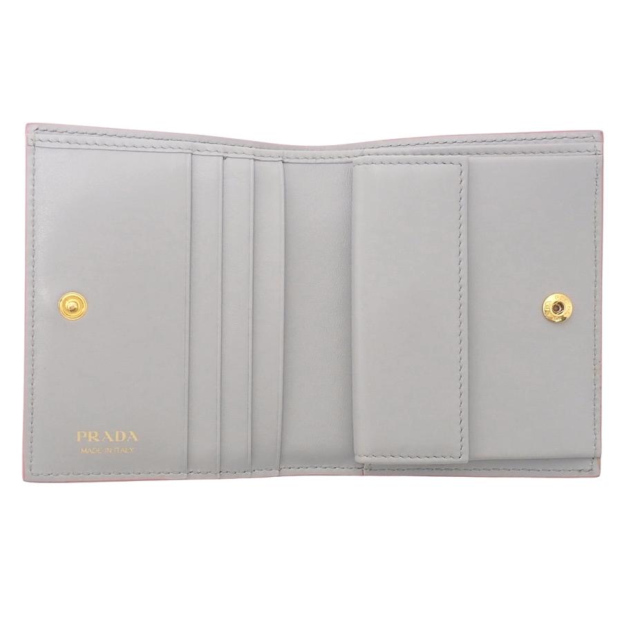 PRADA(プラダ) 二つ折り財布 コンパクトウォレット レザー ピンク ゴールド金具 1MV204 レディース 40802185335【中古】【アラモード】 | PRADA | 04