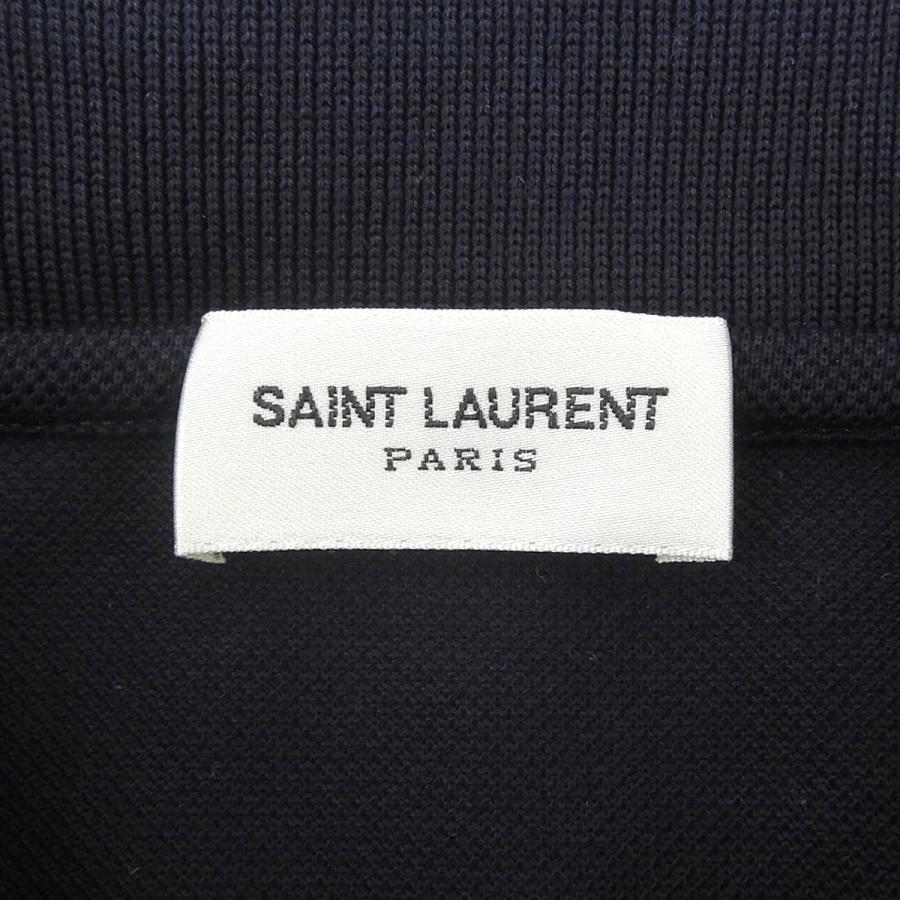 SAINT LAURENT PARIS(サンローランパリ) カサンドラポロシャツ 2021年 アパレル 衣類 M コットン ネイビー紺 40802185619【アラモード】_2