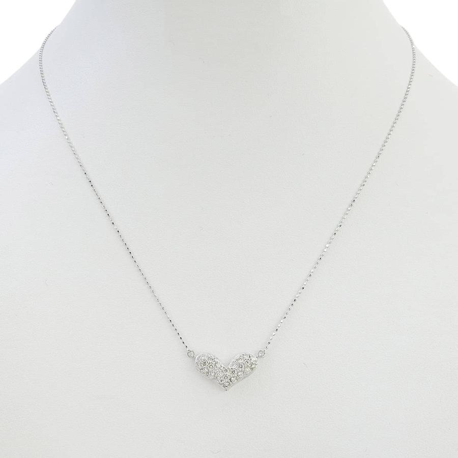 D0.50 ハートダイヤモンド ネックレス ホワイトゴールド K18WG 3.5g ネックレス ジュエリー シルバー 40802185685【アラモード】 |  | 02