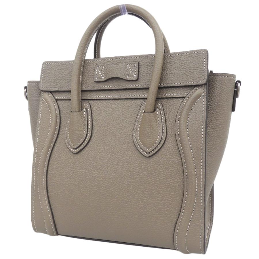 CELINE（セリーヌ） ラゲージ ナノショッパー ハンドバッグ ドラムド 