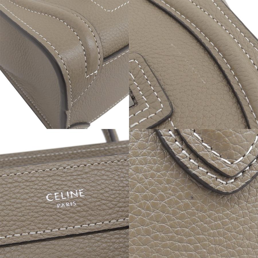 CELINE（セリーヌ） ラゲージ ナノショッパー ハンドバッグ ドラムド