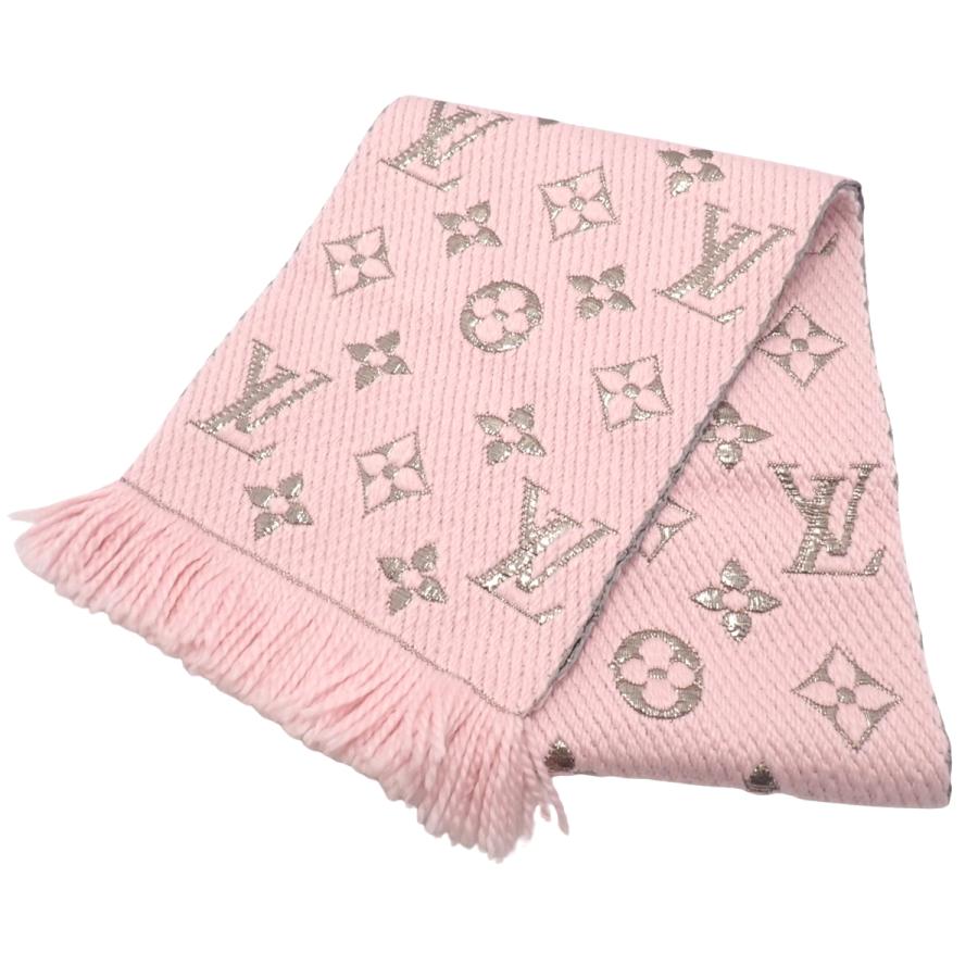 ★LOUIS VUITTON エシャルプ・ロゴマニア マフラー ローズピンク LOUIS VUITTON（ルイ・ヴィトン） モノグラム エシャルプ・ロゴマニア