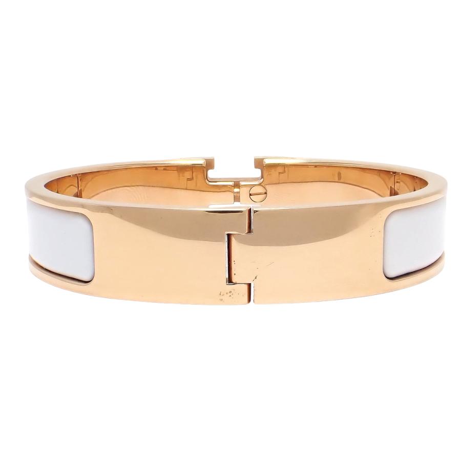 HERMES（エルメス） クリックH PM メタル(GP) エナメル バングル H 