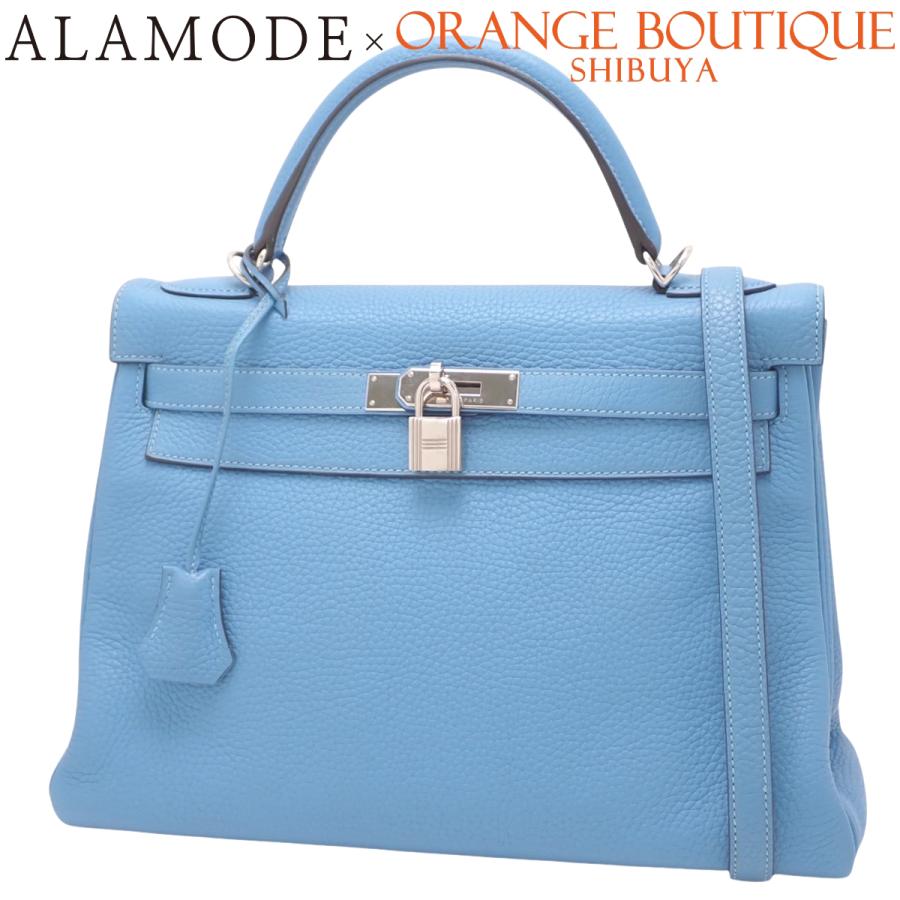 HERMES（エルメス） ケリー32 (内縫い) ブルーパラダイス ブルー青 