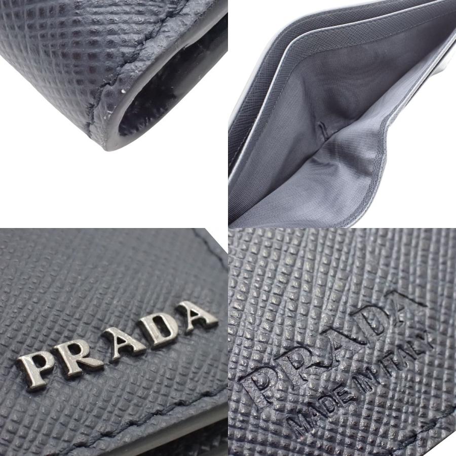 PRADA(プラダ) 二つ折り財布 コンパクトウォレット 2つ折り 小物 サフィアーノレザー ネイビー紺 2MO513 40802188397【アラモード】 | PRADA | 06