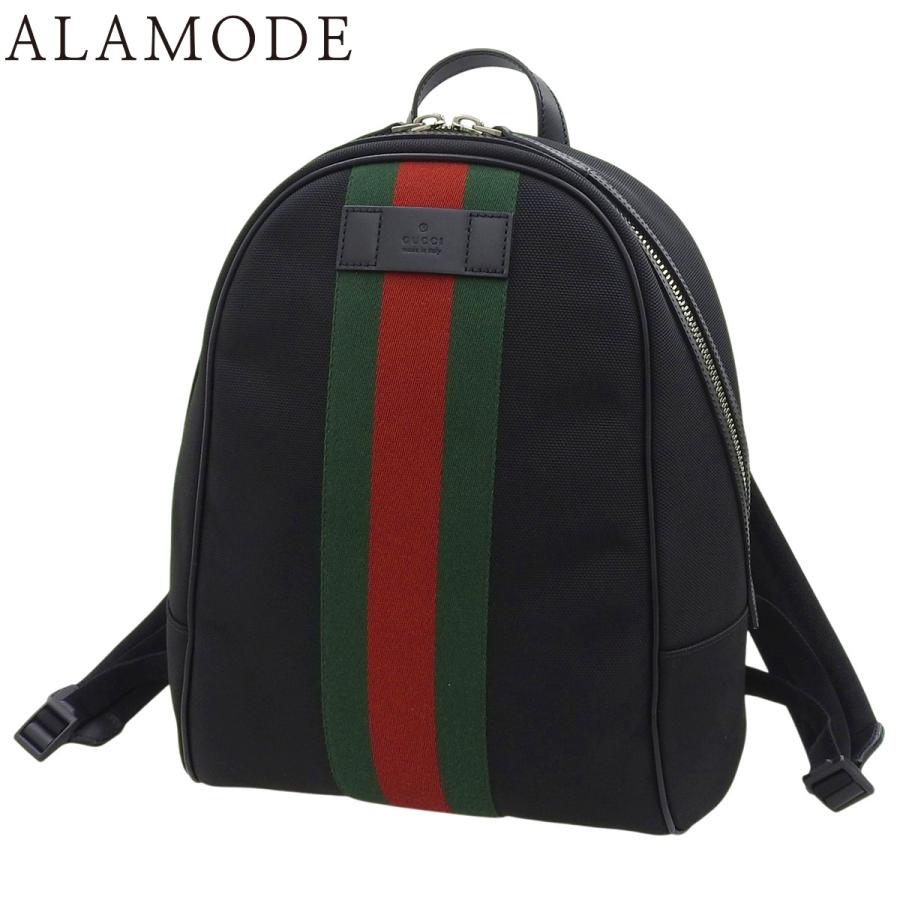 GUCCI グッチ ウェビングライン バックパック リュック GUCCI（グッチ） シェリーライン キャンバスバックパック リュック