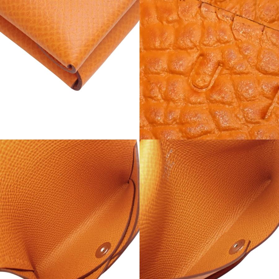 SALE【新品同様】エルメス ヴォーエプソン カルヴィ デュオ オレンジ U刻印 HERMES（エルメス） カルヴィデュオ オレンジ ヴォーエプソン U刻印