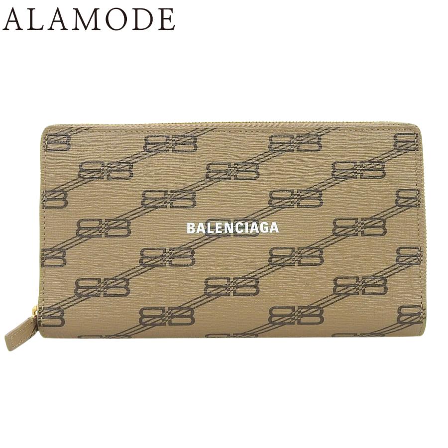 BALENCIAGA（バレンシアガ） BBモノグラム ジップウォレット ラウンド 