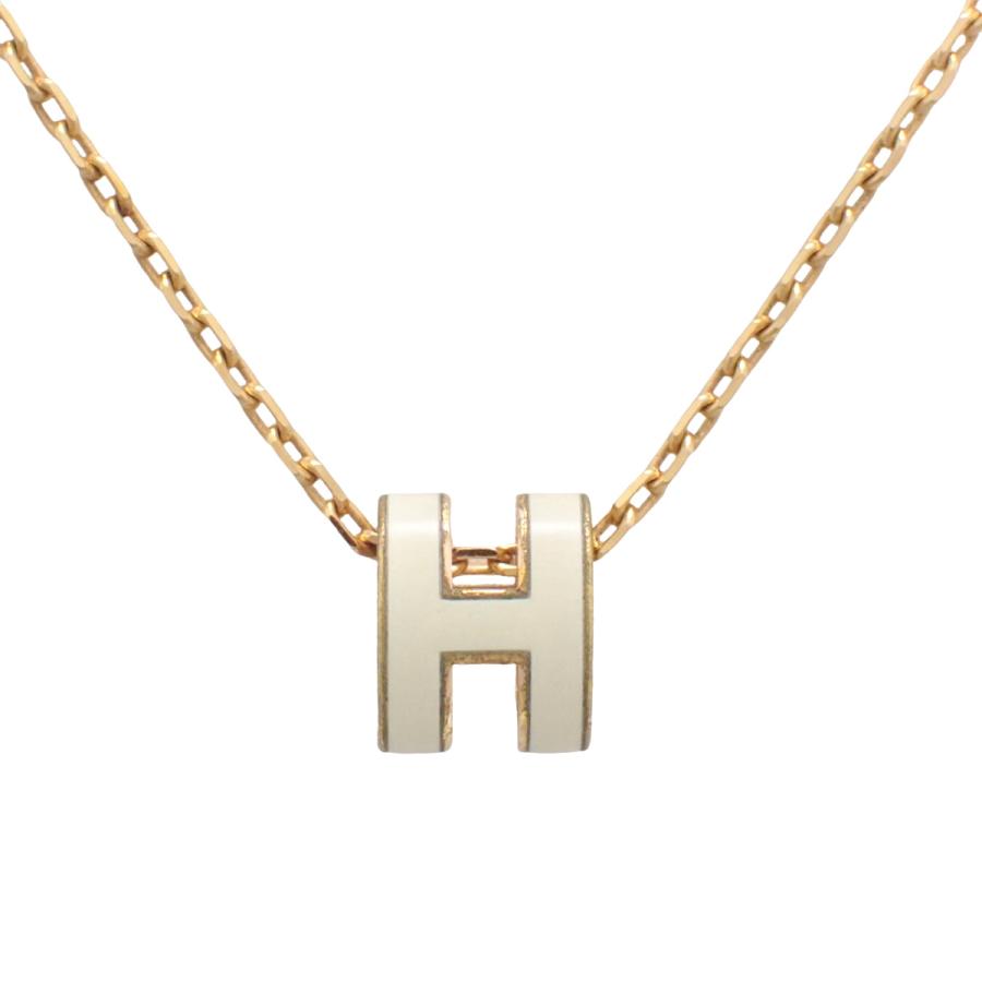 HERMES（エルメス） ミニ・ポップ H ペンダント メタル(GP) ネックレス