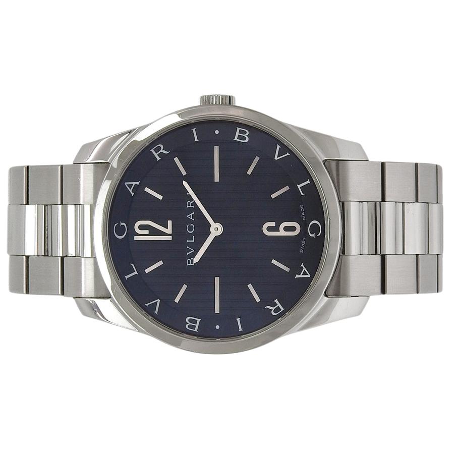 BVLGARI（ブルガリ） ソロテンポ ST42S SS ブラック クオーツ メンズ 
