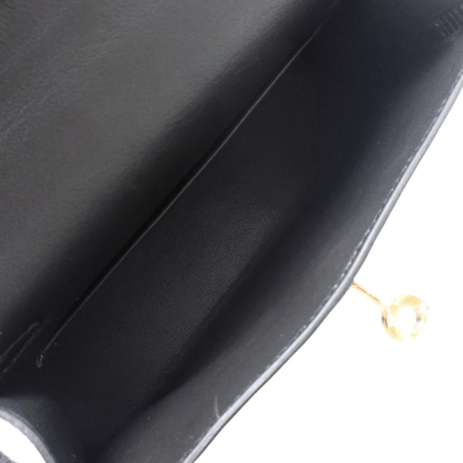 HERMES（エルメス） ミニケリー ブラック黒 リザード ゴールド金具 W