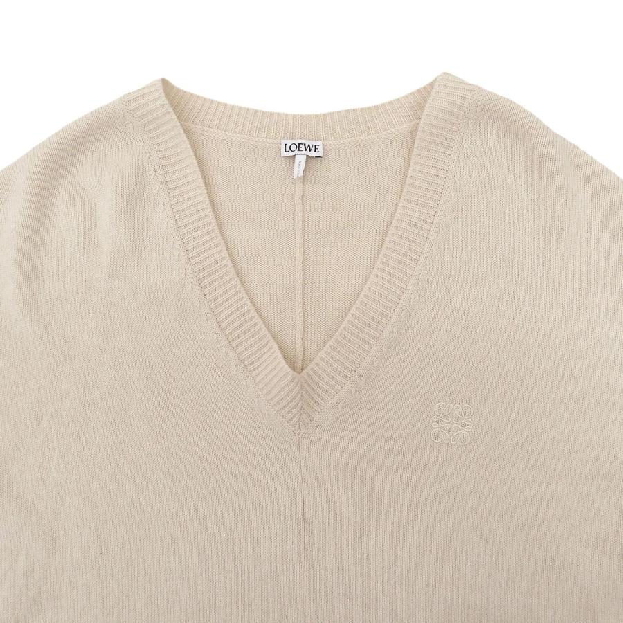 LOEWE(ロエベ) アナグラム Vネックニット ニット/セーター アパレル セーター XS カシミヤ ベージュ 40802196306【アラモード】 | LOEWE | 04
