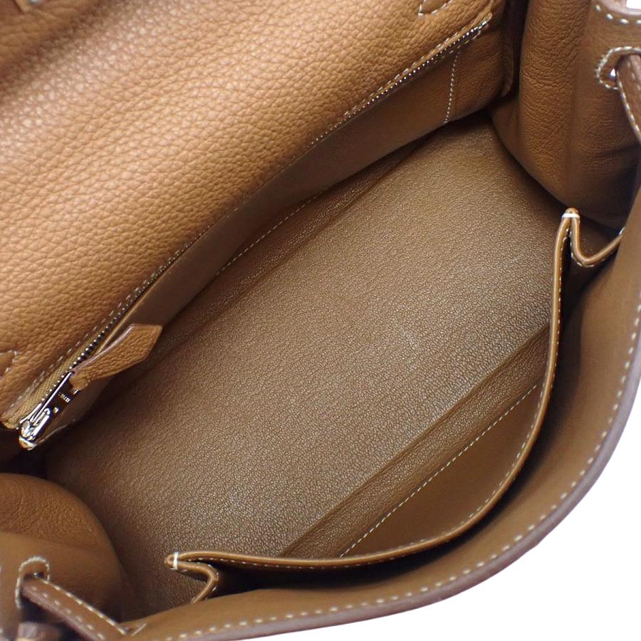 HERMES（エルメス） ケリー25 (内縫い) ゴールド ブラウン茶 トゴ